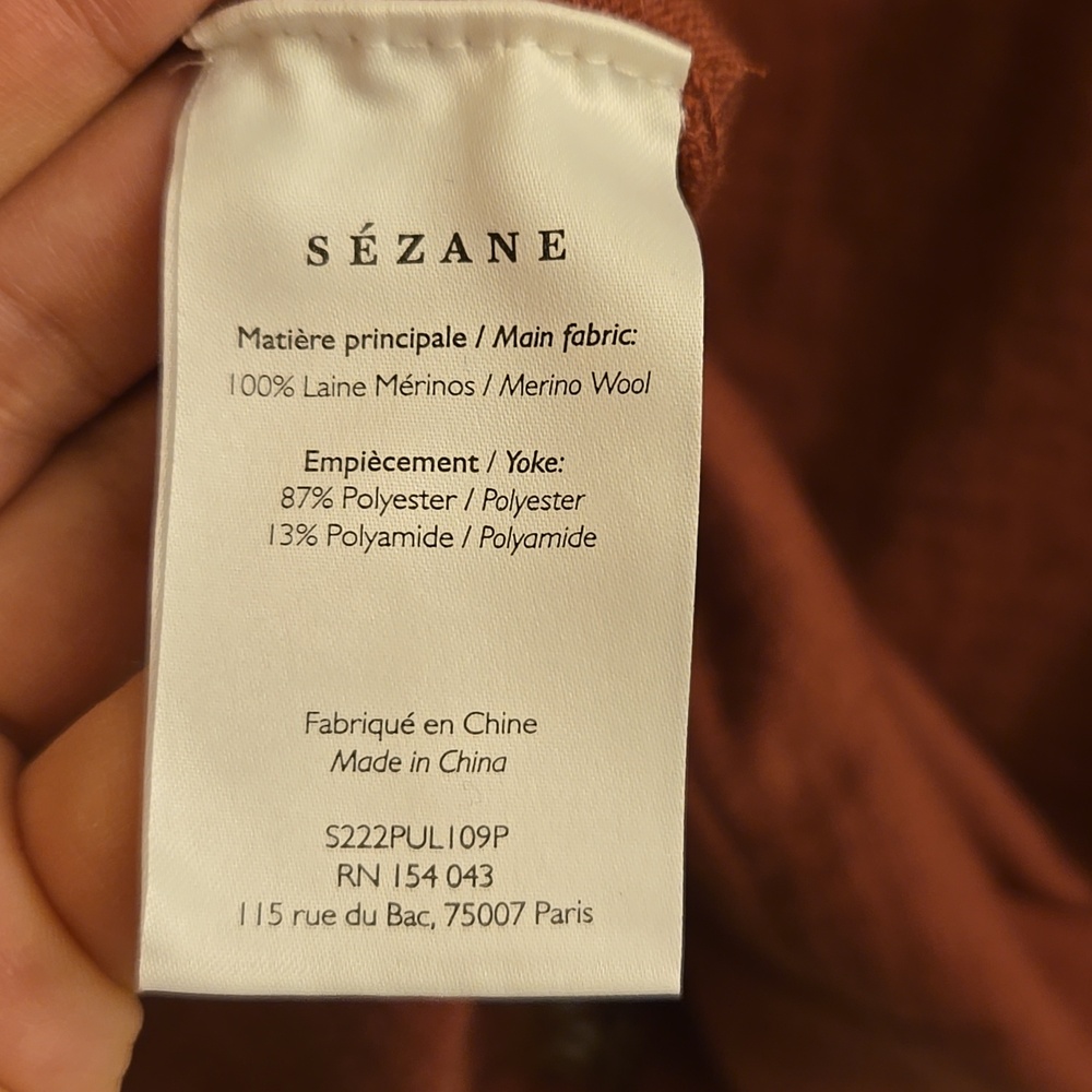 Sezane Janis Merino Wool Jumper - Picture 11 of 13